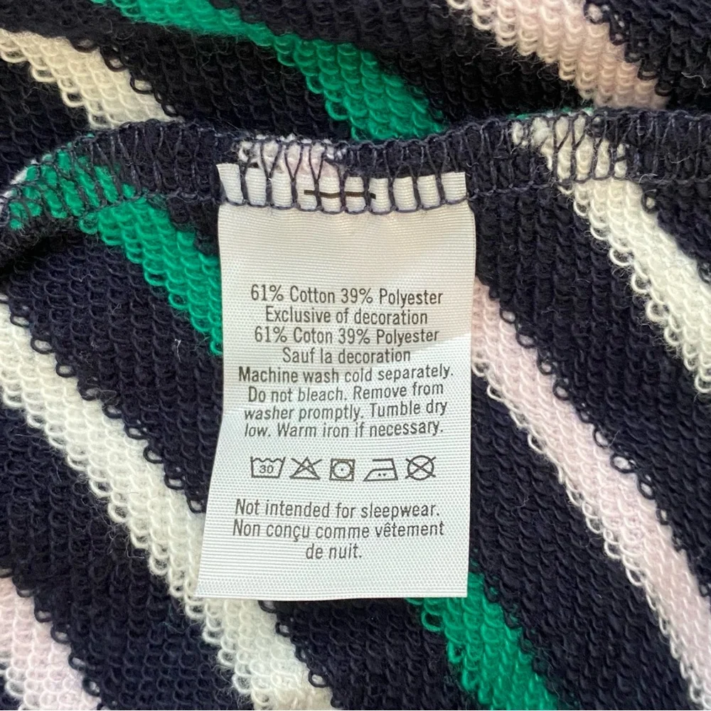Janie and Jack Dress Long Sleeve Sweatshirt Blue Green White Pink Stripes Size 5